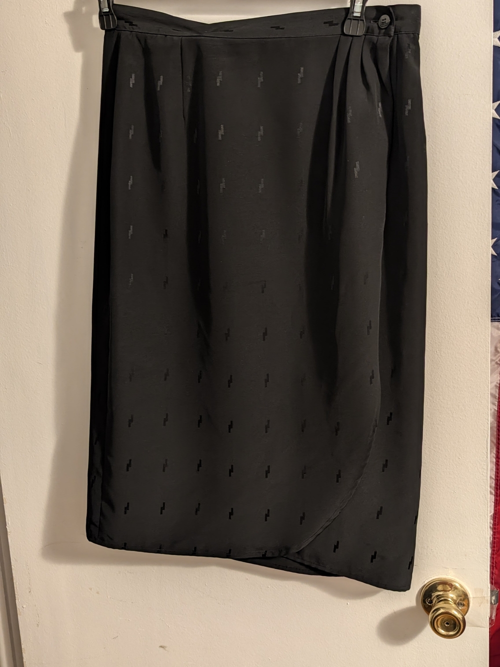 Black Women's Wrap Pencil Skirt - Classic Office Style